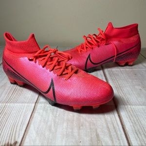 Mens Pink Nike Mercurial Soccer Cleats 